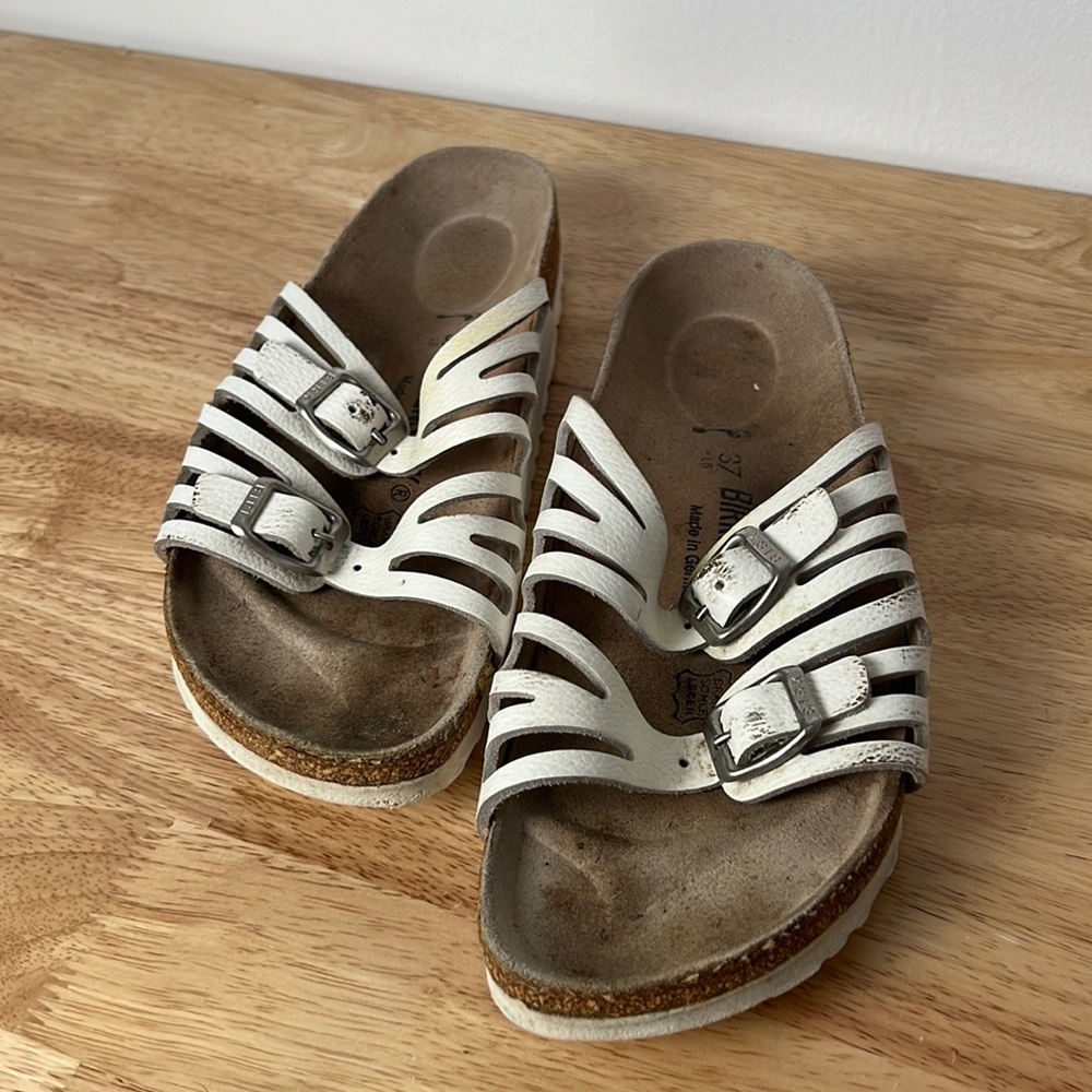 Birkenstock White Multi-Strap Sandals